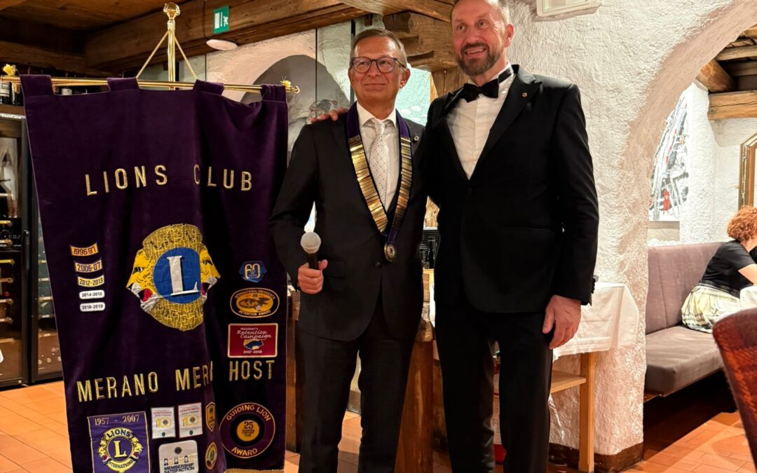Der neue Präsident des Lions Club Meran Host K.D.S.: Bruno Marth folgt auf Reinhold Kofler
